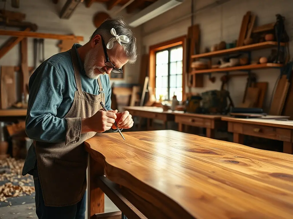 A photo of sturdy metal table legs being attached to a resin table, emphasizing their robust construction and modern design.